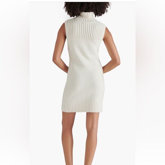 Steve Madden Sleeveless Turtle Neck Mini Sweater Dress - Picture 3 of 11